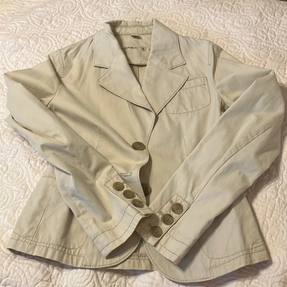 Banana Republic Tan Blazer Tailored Suit Jacket